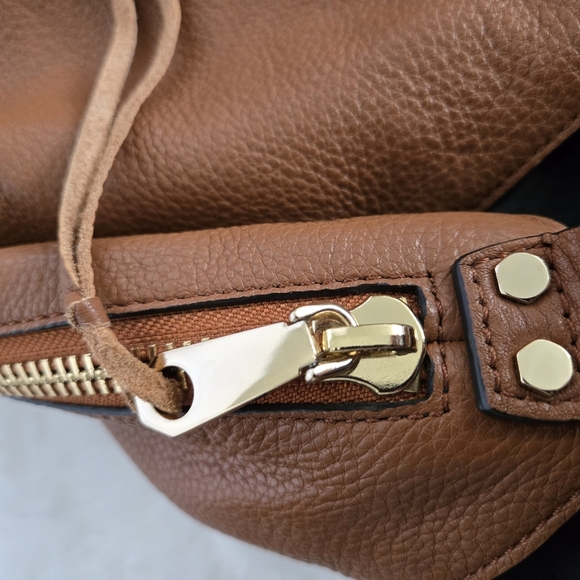 Rebecca Minkoff Bryn Large Double Zip Hobo Chestnut Brown Shoulder Bag - EUC - Picture 9 of 16